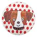 Emily Green Dot Dog Plate