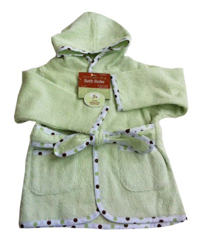 American Baby Company Organic Terry Baby Bath Robe, Celery