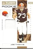 Joe Thomas 2007 Playoff NFL Playoffs Materials Jersey Card #117 05/25 Cleveland Browns