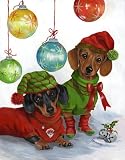 Dachshund Christmas Garden Flag