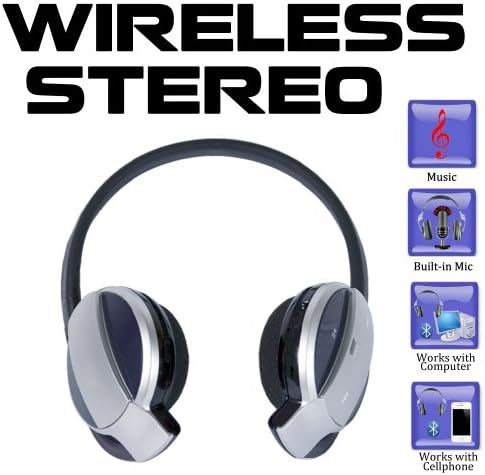 Amica SH52 High Definition Stereo Bluetooth Headphones with built-in Mic for Motorola Phones also inlcuded with the Package Travel and Car Charger