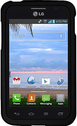 Warrior Wireless (TM) For LG Optimus Dynamic II LG39C L39C Rubberized Cover Case - Black + Bundle = (ITEM + CELLPHONE STAND) - By TheTargetBuys