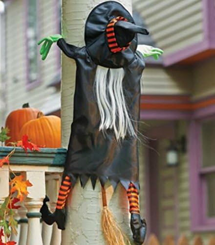 34" Crashing Witch Halloween Decoration