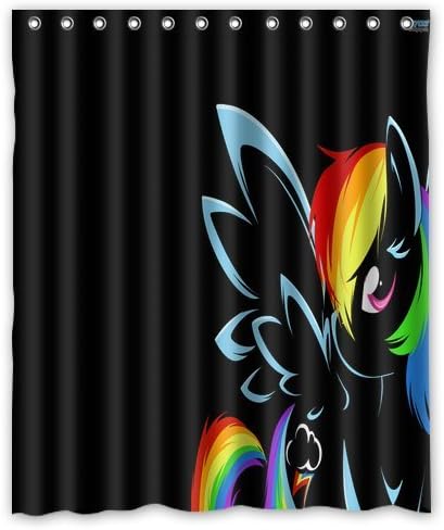 Rainbow Dash Trendy Hipster Custom Shower Curtain 60"(w) x 72"(h)