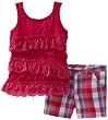 Young Hearts Girls 4-6x 2 Piece Plaid Short Set