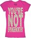 Search : Seinfeld You're Not Sponge-worthy Juniors Pink T-Shirt Tee