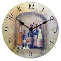 Round Retro Wine Wall Clock