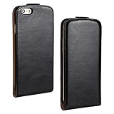 Leather Flip Case for Apple Iphone 6 4.7 with Magentic Closure and Full Body Protection (black)