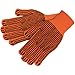 Knit Gloves, L, Natural/Blk, PVC, PR