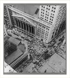 Historic Print (M): [New York (City) - Wall Street - aerial view looking down on stock exchange and corner]