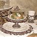 Dessert Pedestal w/Dome & Plate - Cream