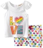 Carters Watch the Wear Girls 2-6X Love Design Top with Shorts Set