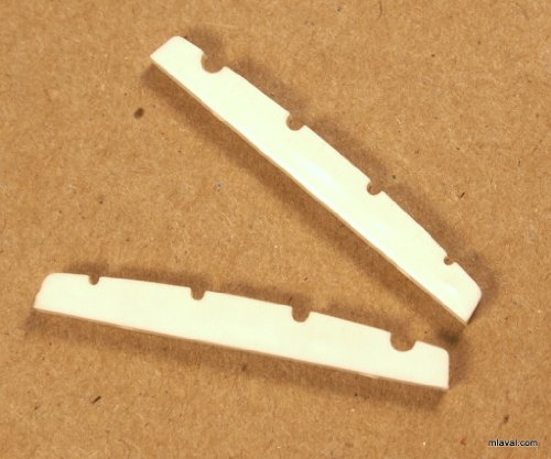 2 x Slotted Nut For 4 Strings Bass Guitar PB Jazz Bass 43mm -Ivory (C45)