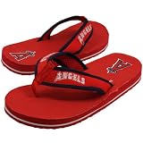 MLB Los Angeles Angels of Anaheim Unisex Red Contoured Flip Flops (Large)