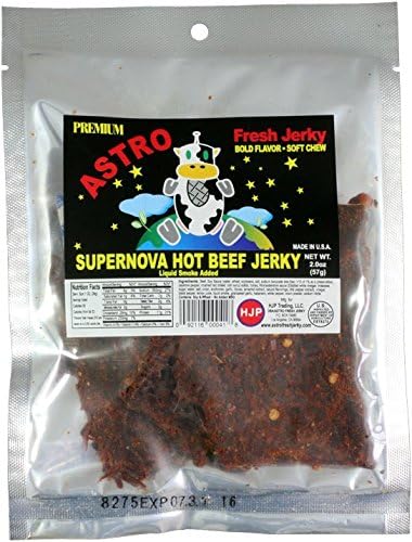 Astro Fresh Jerky Premium Gourmet Beef Jerky (Super Nova Hot, 2 Ounce)