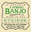 D'Addario Set Banjo Nickel Wnd 9-20 Lite