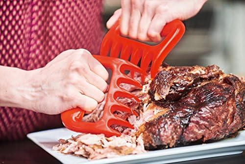 Bear Paw Look Best Choice for BBQ&amp;Grilling Chef Meat Handler Forks Pulled Meat Shredder Claw, Food Grade Material and Flush Clean,Set of 2 Red
