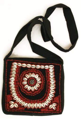 95 x 85 Beaded Cowry Cowrie Shell Purse Handbag Pattern 4