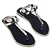 BeautyGal Women Summer Fashion Sequin Flat Sandals