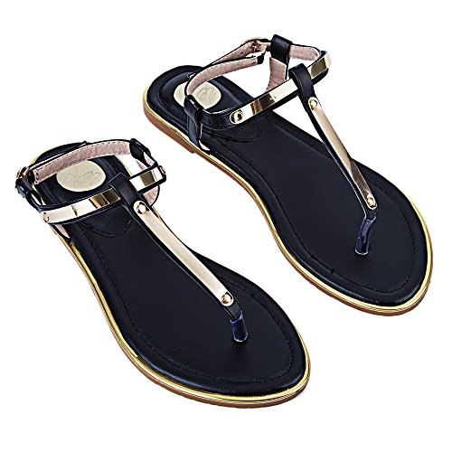 BeautyGal Women Summer Fashion Sequin Flat Sandals