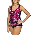 Merona&reg; Plus Paisley Tankini - Black/Pink