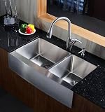 16-Gauge Stainless Steel Apron Sink with Beveled Corners (Double Bowl)