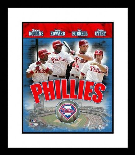 Buy Jimmy Rollins, Ryan Howard, Pat Burrell and Chase Utley Philadelpia Phillies - Big 4 - 8x10 Framed... by FansEdge