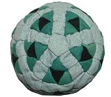 Super Hero Teal, Blue & Black 152-Panel Hacky Sack / Footbag - Comes with Tips & Game Instructions -