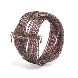 Glass Beads, Wire Purple Cuff-Braided Bead-tastic Cuff [Braided - Purple] -Fair Trade Gifts