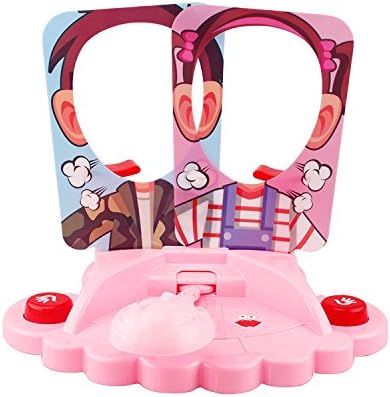 Pie Face Showdown Game, Double Pie Face Showdown Board Games for Kids Interesting Cake Cream Pie in The Face Family Game for Children(Pink)