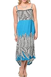 Plus Size Jeweled General Print Polyester Maxi Dress 
