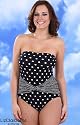 Liz Claiborne Dottie Bandeau One Piece Swimsuit - Plus Size Swimsuit Plus Size Swimsuit