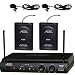 Audio2000s Awm-6032um UHF Dual Channel Wireless Microphone System with Two Lapel (Lavalier) Mic