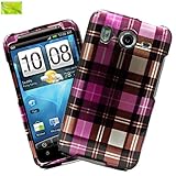 Plaid Hot Pink Protector Case for HTC Inspire 4G