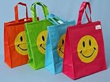 Kitchen & Housewares : Shopping Bag 30cm X 35cm - Smiley Design (BA0256)