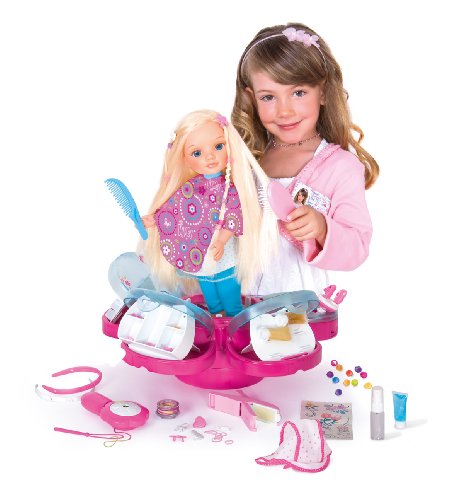 Imagen 1 de Famosa Nancy Maletín de peinados - Muñeca articulable con pelo largo y maletín con set de peinado (43 cm)
