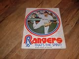 Texas Rangers, 1976 Souvenir Program & Scorecard.