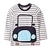 Fiream Boys' Cotton Crewneck Stripe Long Sleeve T-shirt