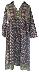 Vintage Floral Print Cotton  Dress