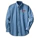 Custom embroidered Small Halloween BOO! spider web design denim shirt