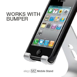 Elago M2 Mobile Stand / Dock For iPhone 4, 1G/3G/3GS, (Silver), Angled Support for Easy Video Calling