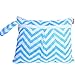 Damero 2Pack Waterproof Wet Bag, Reusable Wet Dry Bag Organizer for Travel, Beach, Diapers, Breast Pump Parts and Wet Swimsuits, Yellow Chevron+Blue Chevron