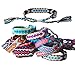Tangser Nepal Woven Friendship Bracelets with a Sliding Knot Closure for Kids, Women, Girls and Men â€“ Adjustable - Mix Color Randomï¼ˆPack of 12ï¼‰