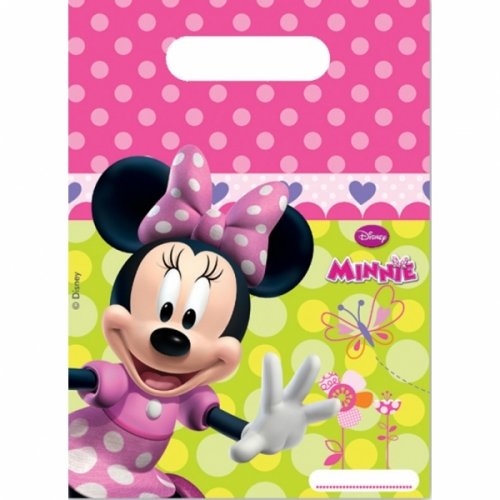 Disney Minnie Mouse Bowtique 6 Pack Party Accessories Loot Bag Plastic