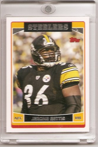 2006 Topps Limited Edition Pittsburgh Steelers Jerome Bettis Football Card - Mint Condition - In Protective Acrylic Display Case!!