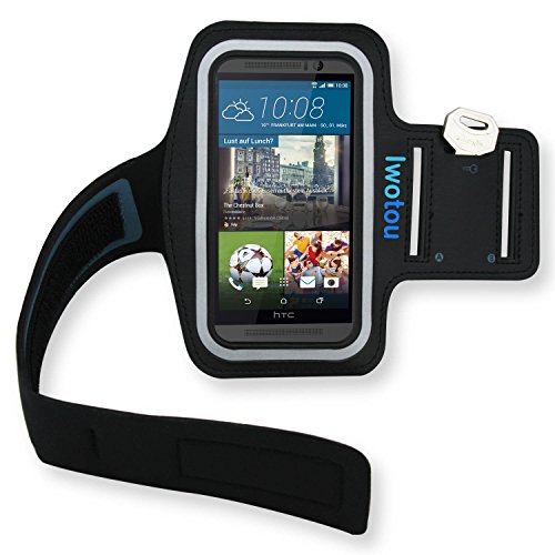 HTC One M9 Armband, Iwotou Protective Gym Running Jogging Sport Armband Case for HTC One M9 (htc one m9)