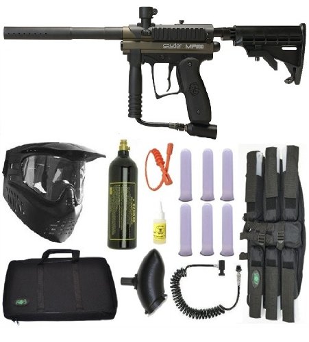Spyder MR100 Pro Paintball Gun Marker Sniper Set - Olive