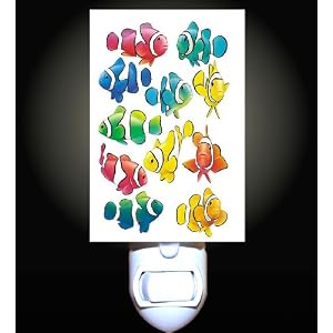 Clownfish Swim Decorative Night Light by Unknown