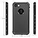 Nexgadget iPhone 7 Waterproof Case, CONQUEROR Series Drop-proof Dirtproof Snow-proof Protective Case Underwater IP68 Waterproof Case for iPhone 7 cover 4.7 Inch (black)