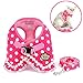 Zunea Polka Dots Cat Harness and Leash Set Girl Kitten Crown Escape Proof No Pull Choke Vest Clothes for Walking, Step in Soft Mesh Padded Puppy Harness for Small Dog Pink S